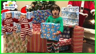 Christmas Morning 2016 Opening Presents Surprise Toys for Kids Ryan ToysReview NEW