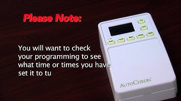 How to Review Programs on AutoChron Wall Switch Timer.
