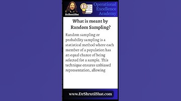 What is meant by Random Sampling?