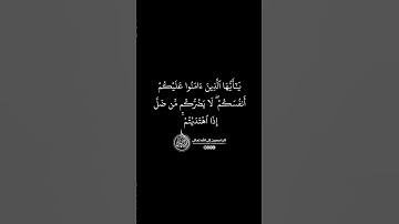 ماهر المعيقلي - سورة المائدة ( برواية حفص عن عاصم ) الأية 105