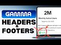 How To Add Header And Footers in Gamma | Step by Step