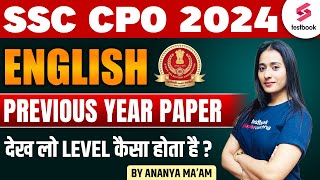 SSC CPO 2024 English Previous Year Paper | SSC CPO English Classes 2024 | By Ananya Ma'am