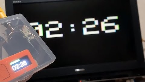 テレビに映せるタイマー（字幕あり） / M5StickC, Composite Video