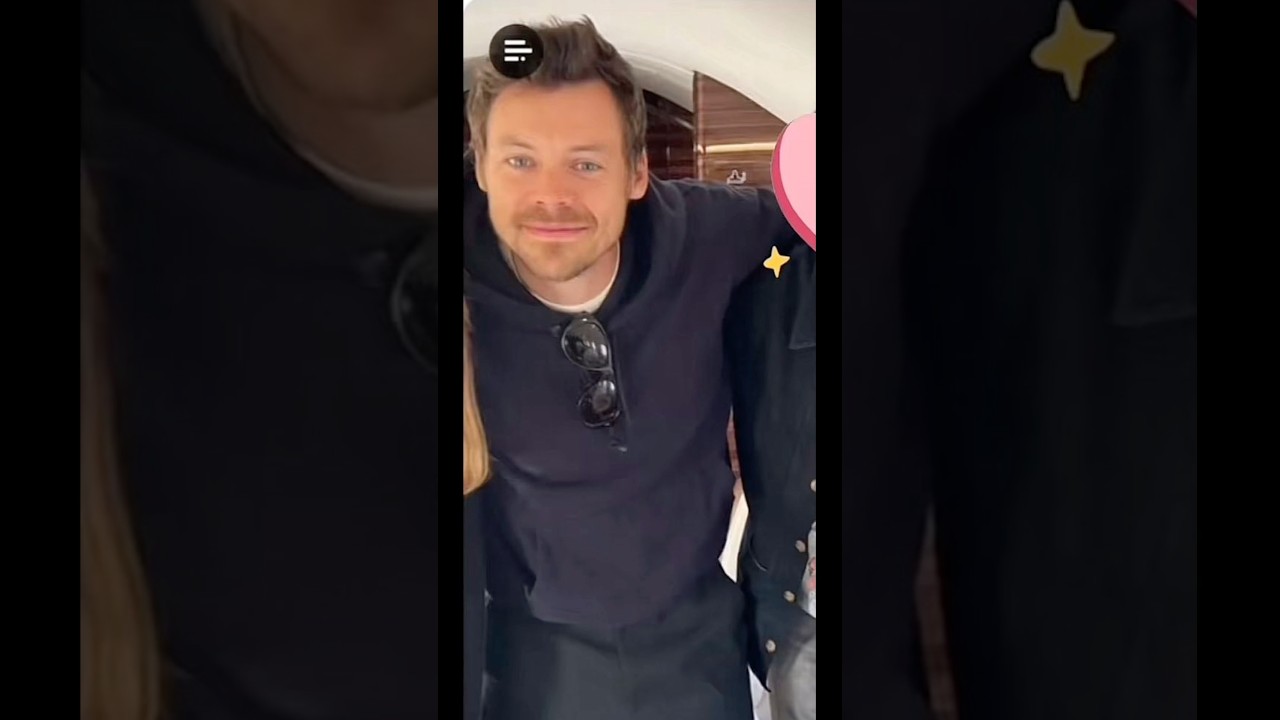 Harry Styles on a plane with fans recently!