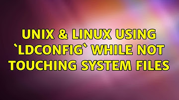 Unix & Linux: Using `ldconfig` while not touching system files