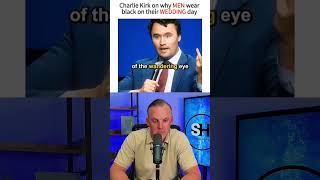 Why do grooms dress in black?? #faith #wedding #groom #charliekirk #love #culture