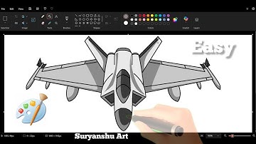 How to Draw an Aircraft in MS Paint | Easy Step-by-Step Tutorial