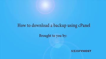 How to Download Backup using cPanel with NexifyHost