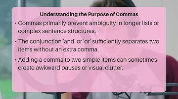 Is A Comma Needed For Only Two List Items?