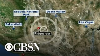 A 7.1 magnitude earthquake struck southern california friday night,
just one day after 6.4 quake in the same area. cbs news' jonathan
vigliotti repo...