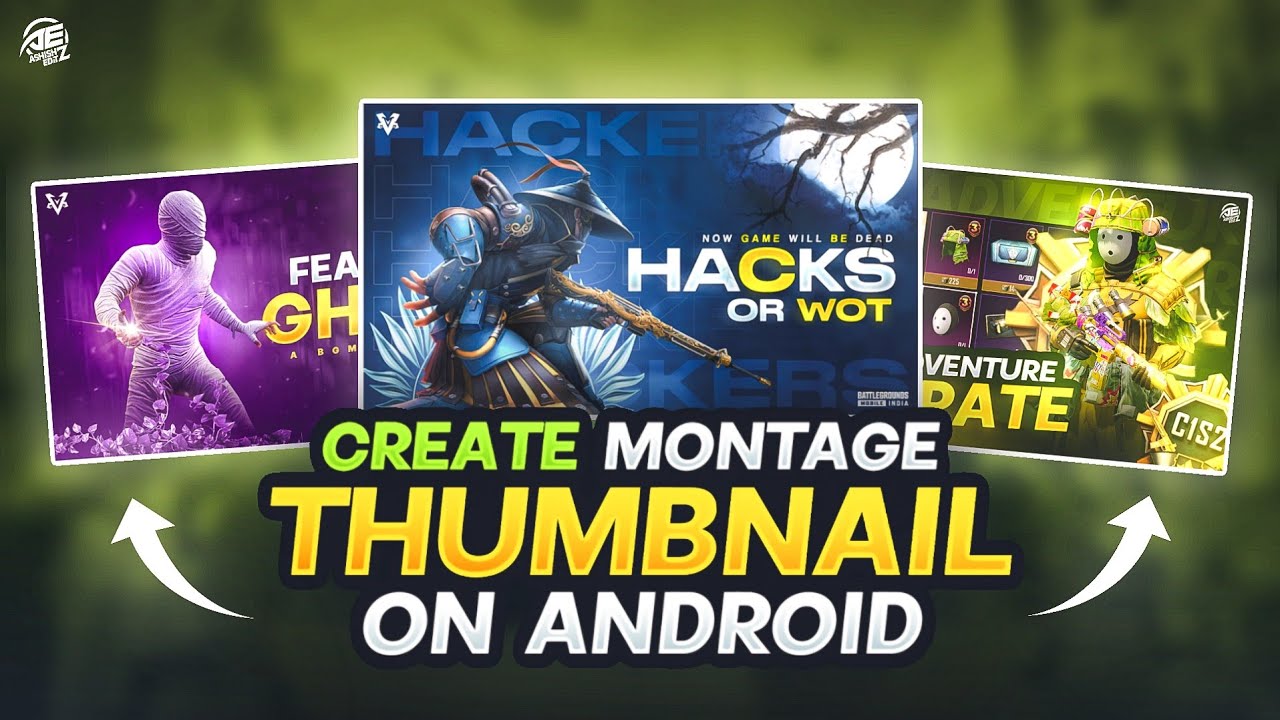 How To Make Montage Thumbnail Like Siddha Gaming || Gaming Thumbnail Tutorial.