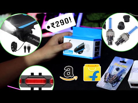 Best Budget Cycle Light Combo ₹290  Loud Horn, Headlight, Tail Light & Valve Lights Unboxing