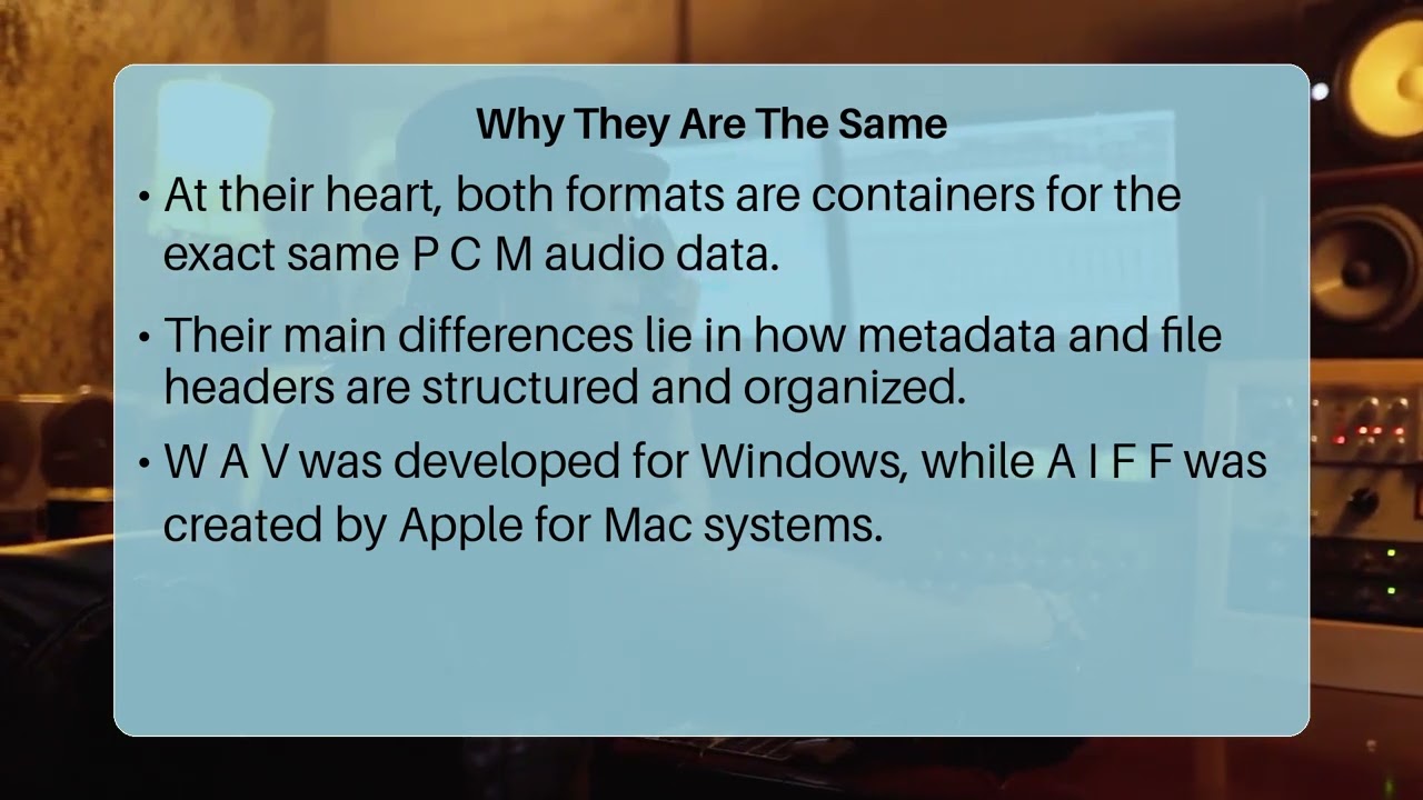 How Do WAV And AIFF Differ For Audio Quality?