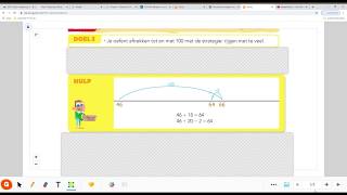 Pluspunt 4 groep 4 blok 9 doel 2 aftrekken met rijgen met teveel