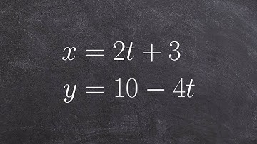 Eliminate the parameter with two linear equations