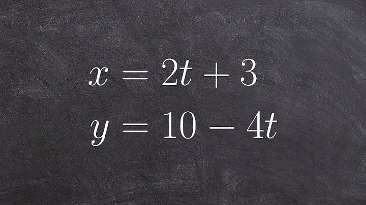 Eliminate the parameter with two linear equations