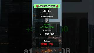 🔥 insider buying at $GTLB, $SAIC, $LSAK, $GLSI #insidertrading #stocks #finance