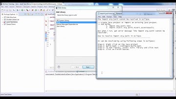 How to resolve import org JUnit in Eclipse