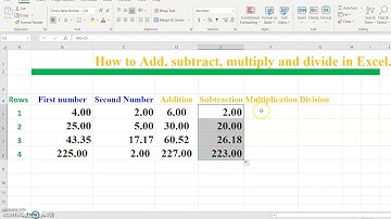 How to add, subtract, multiply and divide in Excel (Basic Math Operation in Excel)