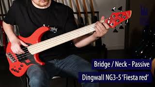 Dingwall Guitars Ng3-5 Fiesta Red Live Demo - Bassfreaksnet
