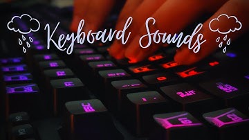 ASMR 🌧️ Mechanical Keyboard ⌨️ Typing Sounds with Rain 🌧️| Clicking-Clacking | No Talking