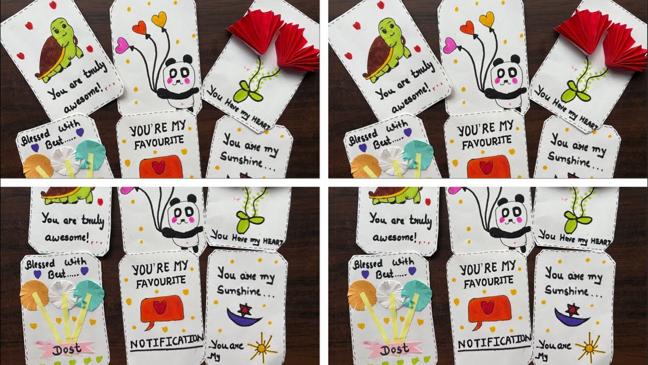 DIY friendship card idea 🍟👩‍❤️‍💋‍👩|🎁 Special Friendship Day Card for Bestie💑|Easy Paper Craft idea 💡