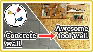 I made a french-cleat wall to organize the tools in my woodworking shop and I show you how I built it. I wanted it to be cheap and ...