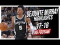 Spurs PG Dejounte Murray 2017-2018 Season Highlights ᴴᴰ