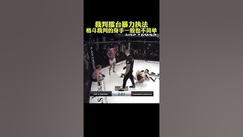 格斗裁判暴力执法！#fighting #shorts