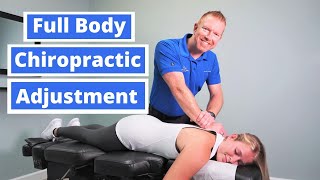 Pinched Nerve In Neck Relief With Full Body Chiropractic Adjustment Chiropractor Exam Adjustment