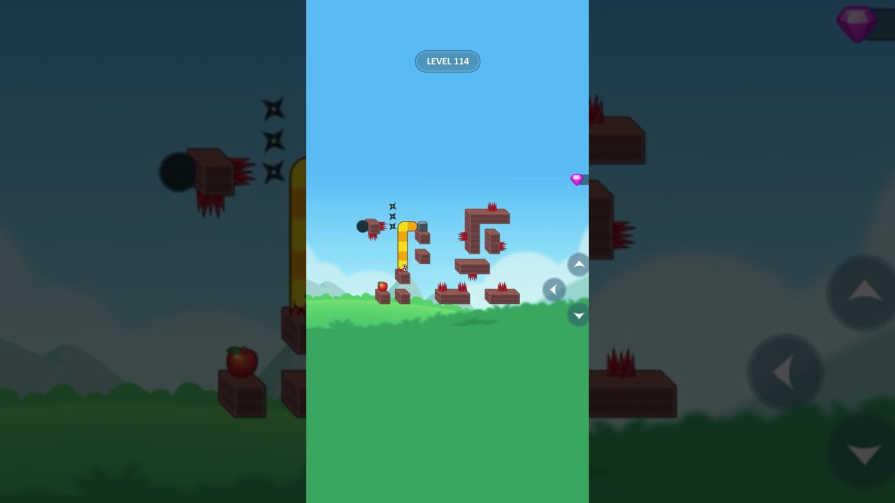 Hungry Worm Level 114 Gameplay 🐛 | Beginner’s Guide & Puzzle Walkthrough | Mobile Game Fun!