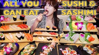 BEST ALL YOU CAN EAT SUSHI in Orange County! SUSHI & SASHIMI MUKBANG 먹방 at Sushi Damu in Tustin, CA
