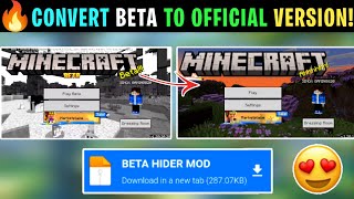 How To Remove Beta In Minecraft Pocket Edition | Minecraft 1.21 Beta Hider | 100% Working |