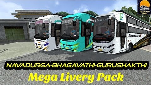 Gurushakthi|Bhagavathi|Navadurga|Prakash vega bus mod for bussid|prakash vega bs6 sleeper bus livery