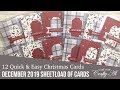 12 Quick and Easy Christmas Cards | SheetLoad of Cards | December 2019