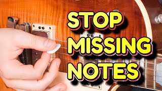How pick planting makes fast guitar playing easier