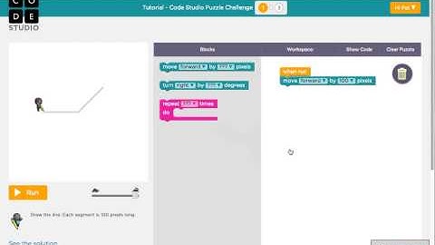 Tutorial Code Studio Puzzle Challenge