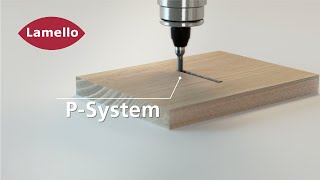 Lamello P-System: Profile groove in the surface with P‐System CNC shaft tool and a 3‐axis movement