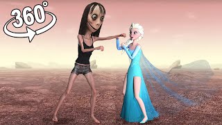 Frozen Elsa vs Momo 😱 360° VR