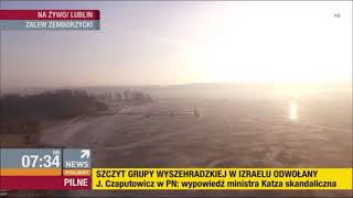 Poranek Polsat News Dron 19.02.2019 Zalew Zemborzycki