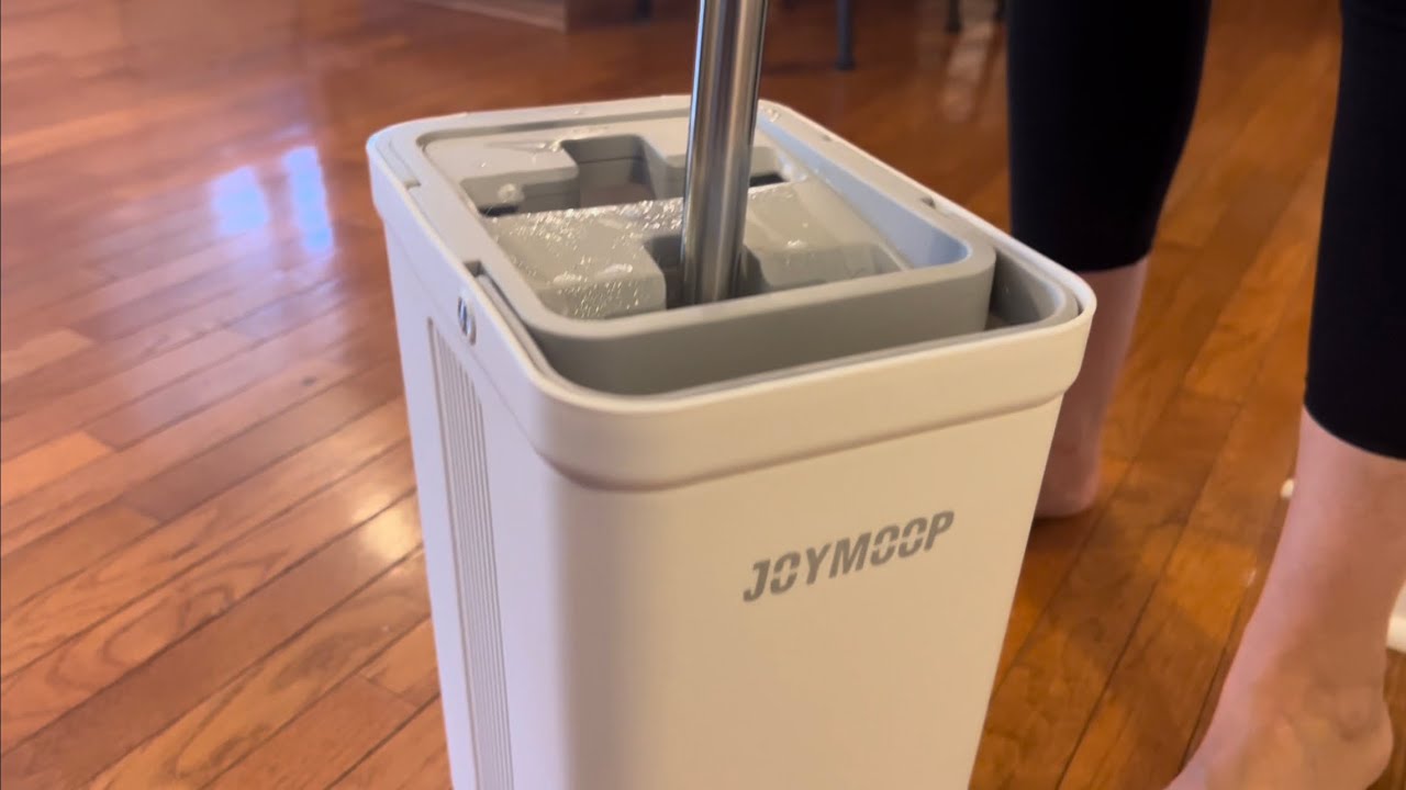 JOYMOOP Mop and Bucket with Wringer Set, Flat Floor Mop and Bucket