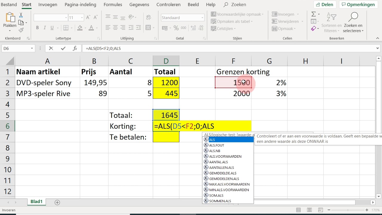 ALSfunctie Geneste ALS 2  YouTube