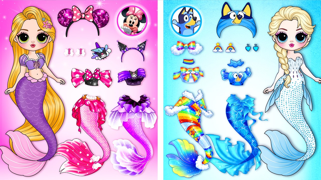Disney Princess As a Mermaid | Colorful Dress Up & Make Up For Kids Disney Princess As a Mermaid | Colorful Dress Up & Make Up For Kids
