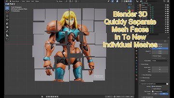BLENDER 3D | Quickly Separate Mesh Faces In To Individual New Objects