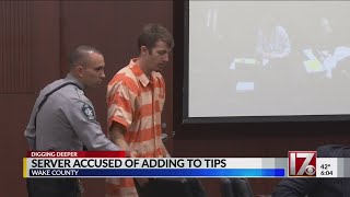 Man added to tips while working at Fuquay-Varina restaurant, police say
