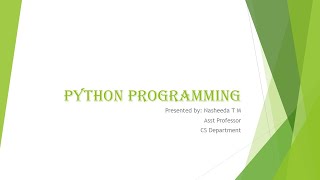 PYTHON PROGRAMMING-PART9