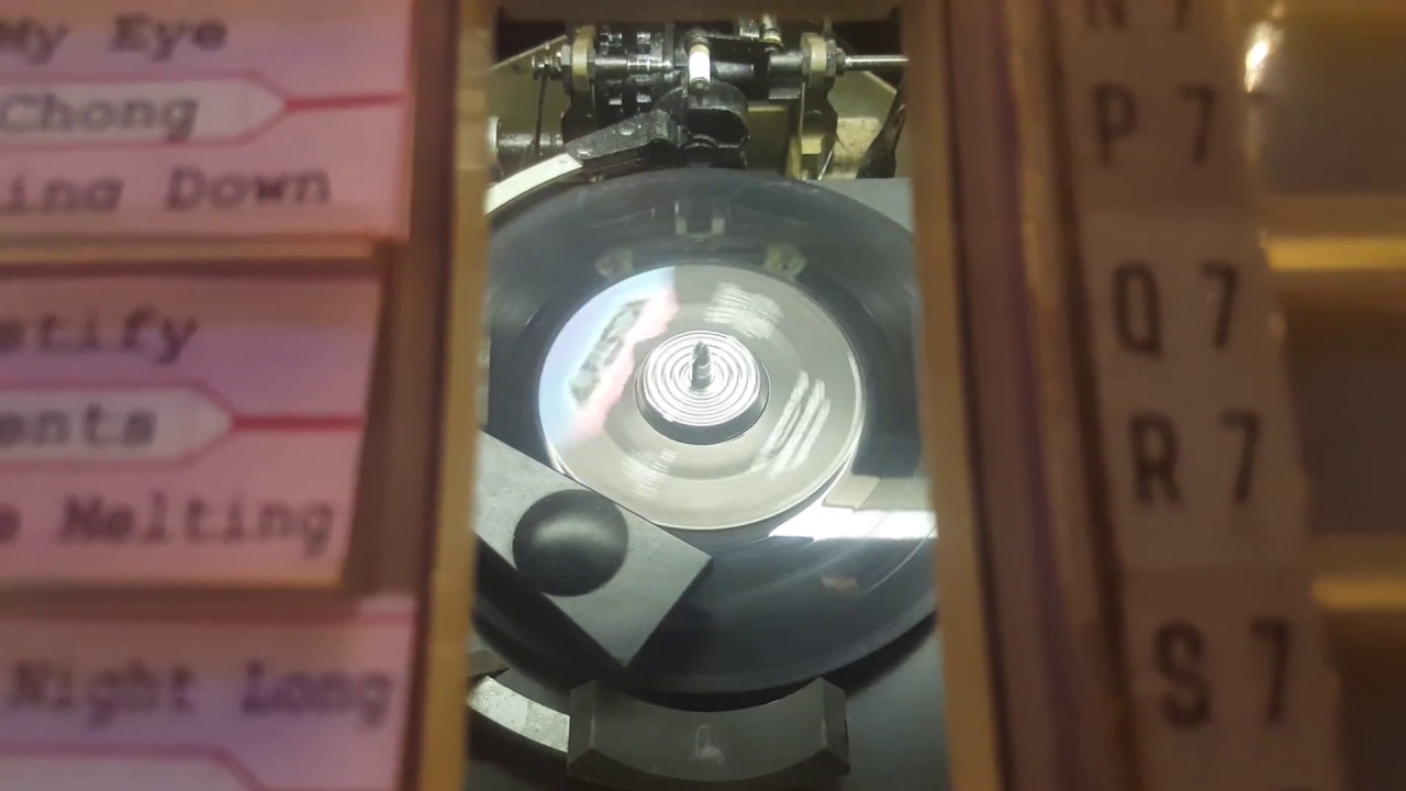Old Fashioned Jukebox With Record Player Window