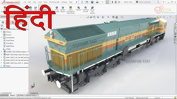 Solidworks Train Modelling Tutorials - S01 E02: EMD Locomotive Body Part 2 [Hindi]