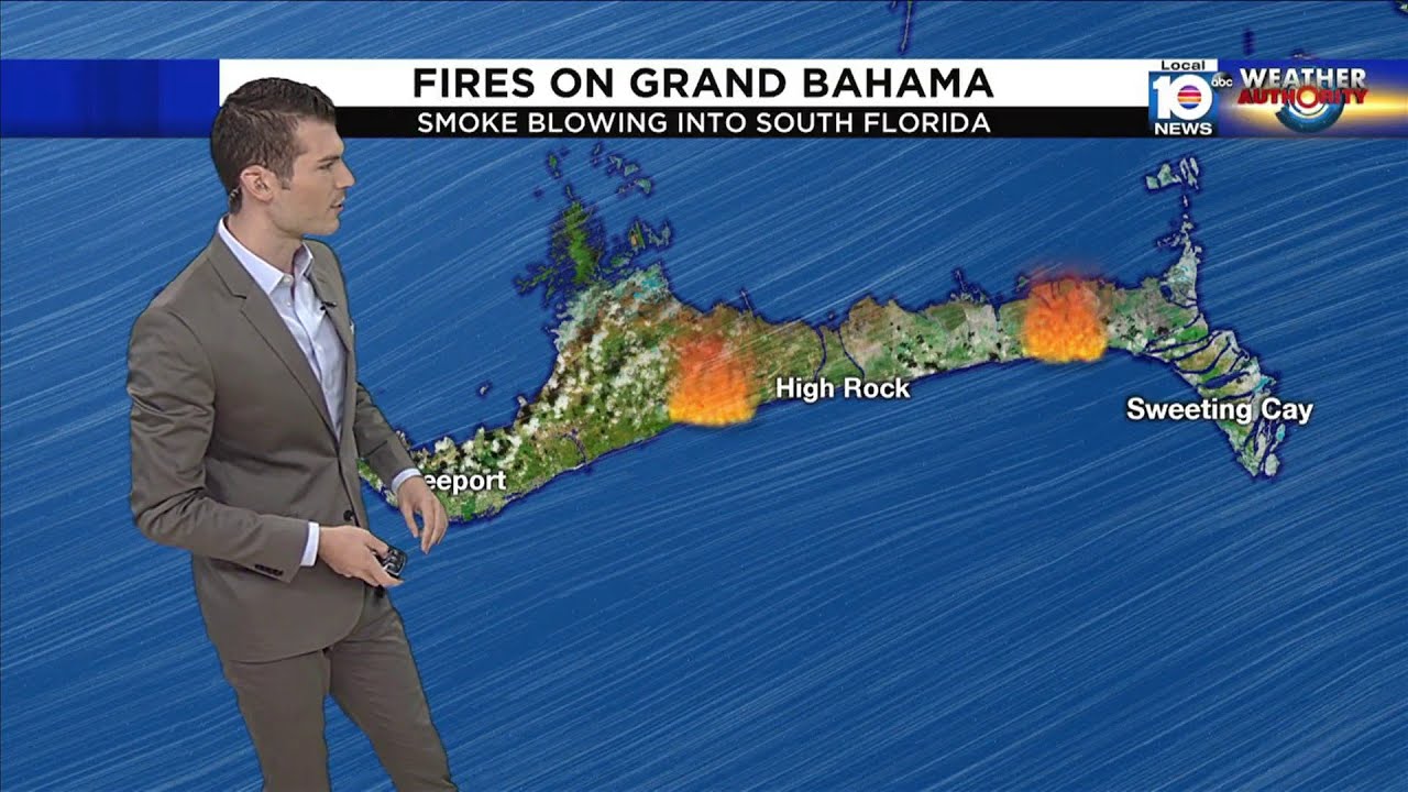 Smoky smell in South Florida caused by fires burning on Grand Bahama