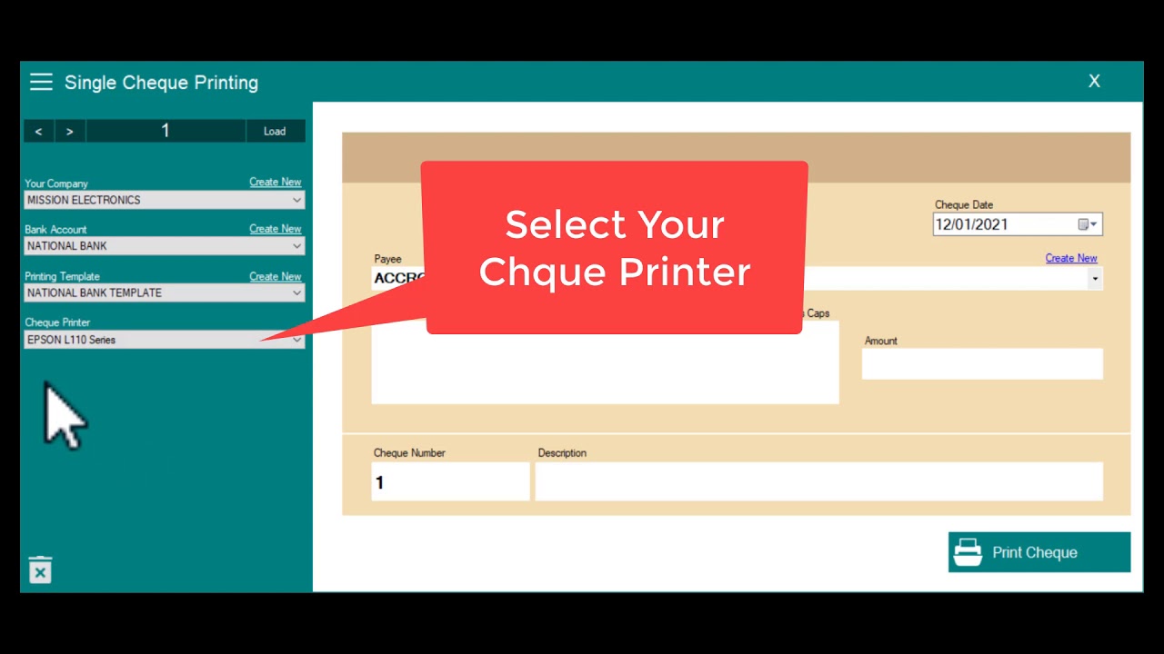 ChequePulse Basic Settings - Cheque Printing Software - YouTube